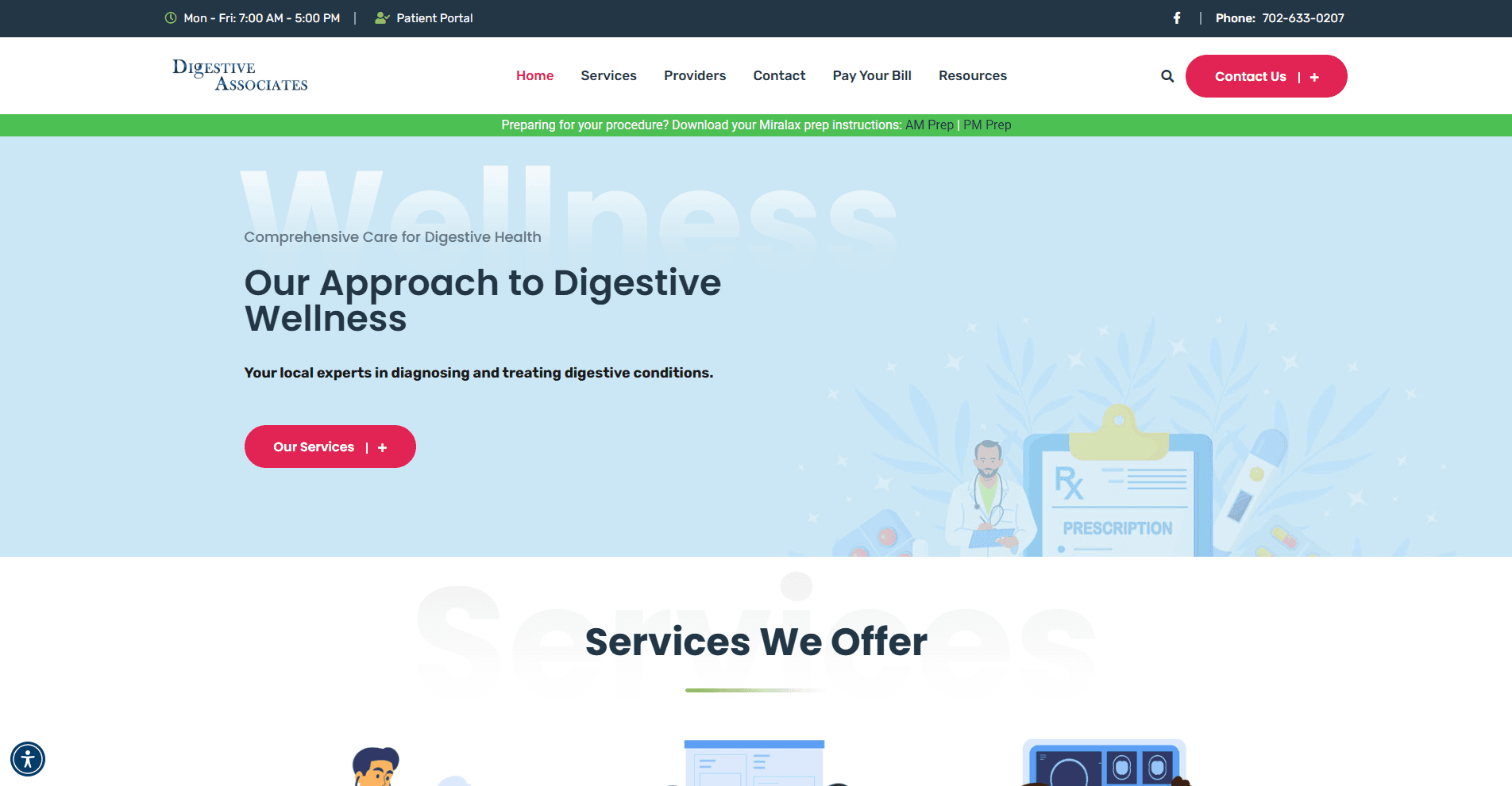 Desktop screenshot of Digestive Associates LV